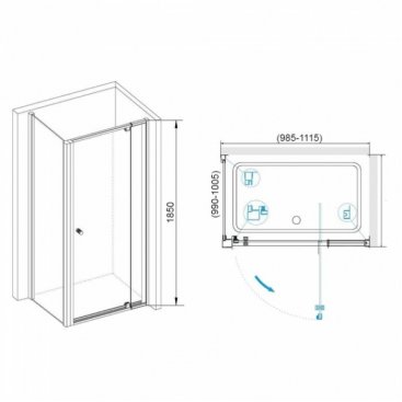 Душевой уголок RGW Passage PA-32-1 100x100