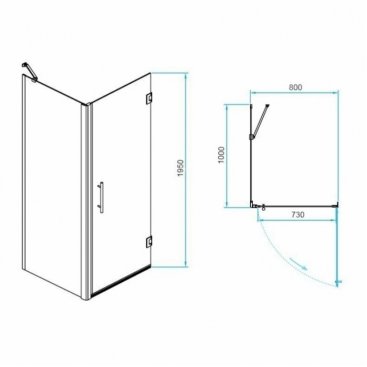 Душевой уголок RGW Passage PA-36B 80x100