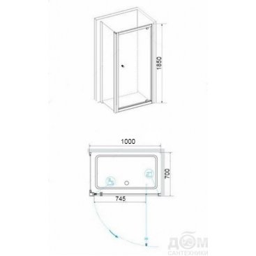 Душевой уголок RGW Passage PA-43 (PA-05+Z-050-1) 100x70