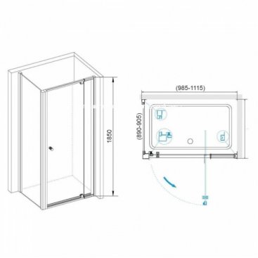 Душевой уголок RGW Passage PA-44B 100x90