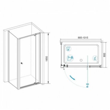 Душевой уголок RGW Passage PA-44-1 90x80