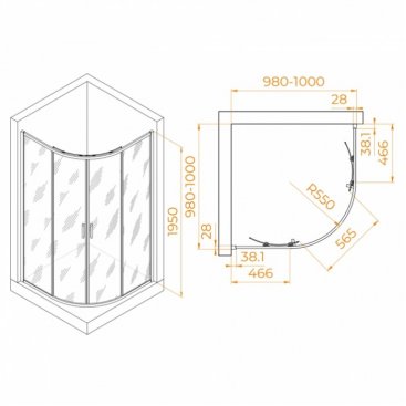 Душевой уголок RGW Passage PA-52B 100x100