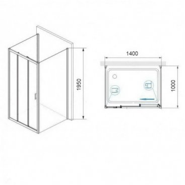 Душевой уголок RGW Passage PA-73 P (PA-13+2Z-050-2) 140x100