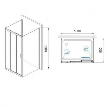 Душевой уголок RGW Passage PA-73 P (PA-13+2Z-050-2) 100x80