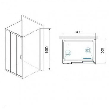 Душевой уголок RGW Passage PA-73 P (PA-13+2Z-050-2) 140x80