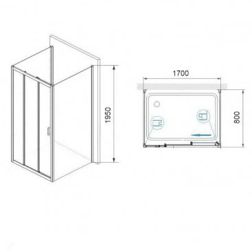 Душевой уголок RGW Passage PA-73 P (PA-13+2Z-050-2) 170x80