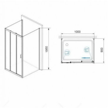 Душевой уголок RGW Passage PA-73-1 100x90