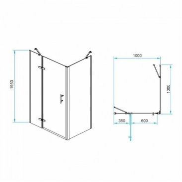 Душевой уголок RGW Passage PA-77B L 100x100