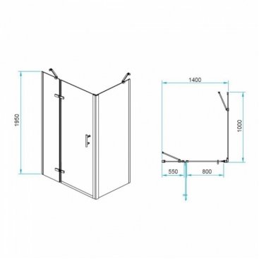 Душевой уголок RGW Passage PA-77B L 140x100