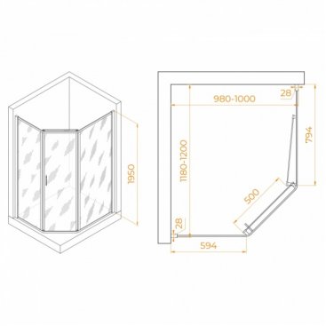 Душевой уголок RGW Passage PA-86S 100x120