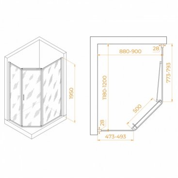 Душевой уголок RGW Passage PA-86S 90x120