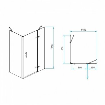 Душевой уголок RGW Passage PA-77B R 140x100