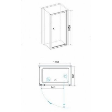 Душевой уголок RGW Passage PA-43 (PA-05+Z-050-1) 100x90