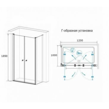 Душевой уголок RGW Passage PA-47-1 120x100