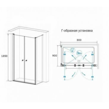 Душевой уголок RGW Passage PA-47 (PA-04+Z-050-1) 80x90