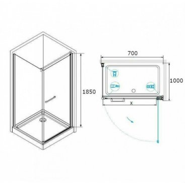 Душевой уголок RGW Passage PA-48-1 70x100