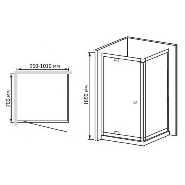 Душевой уголок RGW Passage PA-43 (PA-05+Z-12) 100x70