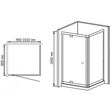 Душевой уголок RGW Passage PA-43 (PA-05+Z-12) 100x80