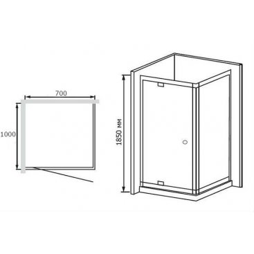 Душевой уголок RGW Passage PA-43 (PA-05+Z-12) 70x100