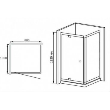 Душевой уголок RGW Passage PA-43 (PA-05+Z-050-1) 80x100