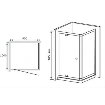 Душевой уголок RGW Passage PA-43 (PA-05+Z-12) 90x100