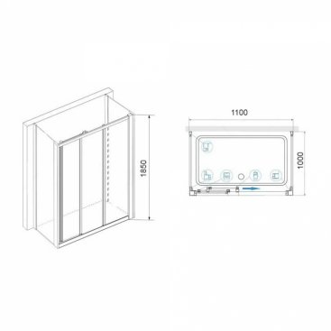 Душевой уголок RGW Classic CL-40 P (CL-11+2Z-12) 110x100