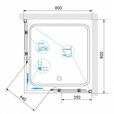 Душевой уголок RGW Passage PA-39B 80x80