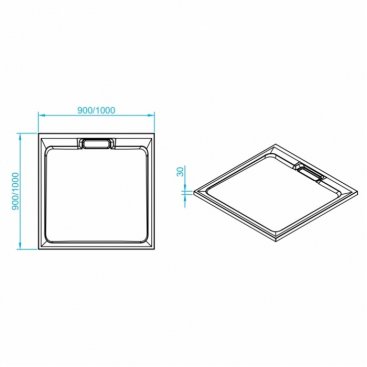 Душевой поддон RGW STA-01B 90x90