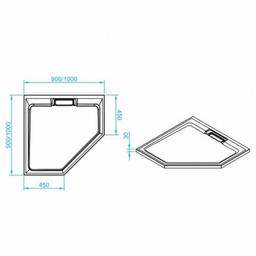 Душевой поддон RGW STA-61W 90x90
