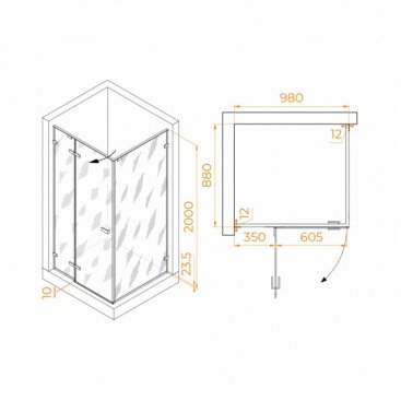 Душевой уголок RGW Stilvoll SV-040 100x90 матовый