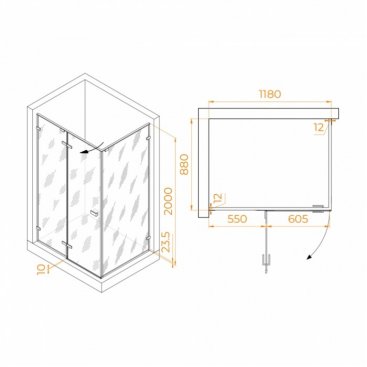 Душевой уголок RGW Stilvoll SV-040 120x90 прозрачный