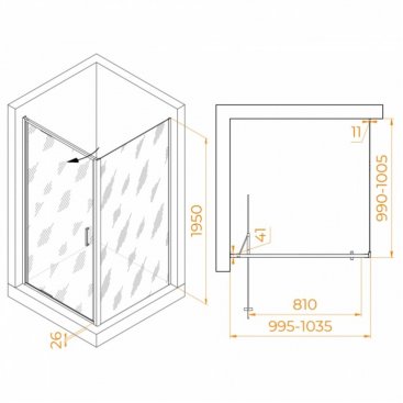 Душевой уголок RGW Stilvoll SV-135B 100x100