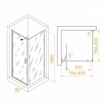 Душевой уголок RGW Stilvoll SV-135B 80x80