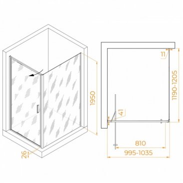 Душевой уголок RGW Stilvoll SV-145B 100x120