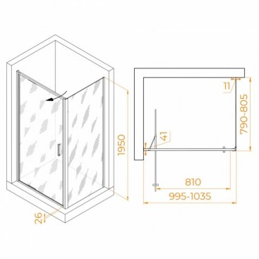 Душевой уголок RGW Stilvoll SV-145B 100x80