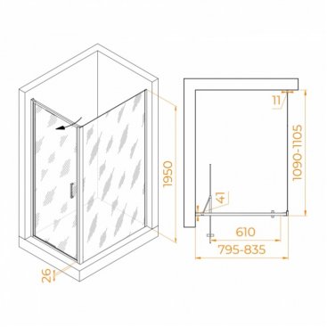 Душевой уголок RGW Stilvoll SV-145 80x110