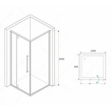 Душевой уголок RGW Stilvoll SV-44-1 100x80 см