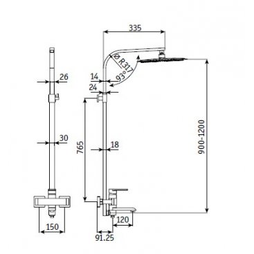 Душевая стойка RGW SP-30