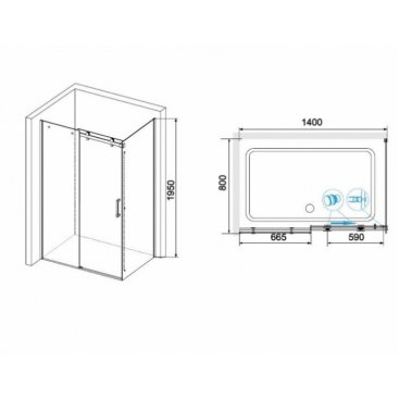 Душевой уголок RGW Tornado TO-44-1B 140x80