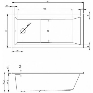 Ванна акриловая Riho Lusso Plus 170x80