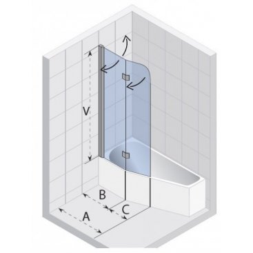 Шторка на ванну Riho Nautic N500 Geta 170