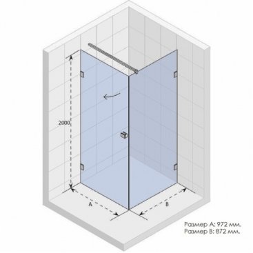 Душевой уголок Riho SZ Scandic NXT X201 97x87 левосторонний