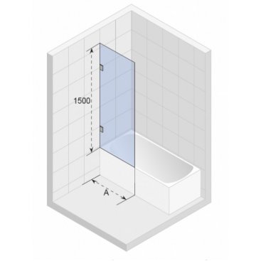 Шторка на ванну Riho Scandic S409 70 см