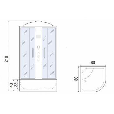 Душевая кабина River Desna 80/43 МТ