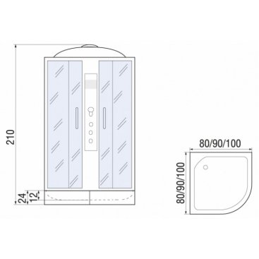 Душевая кабина River Desna 80/24 МТ