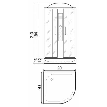Душевая кабина River Dunay 90/24 МТ