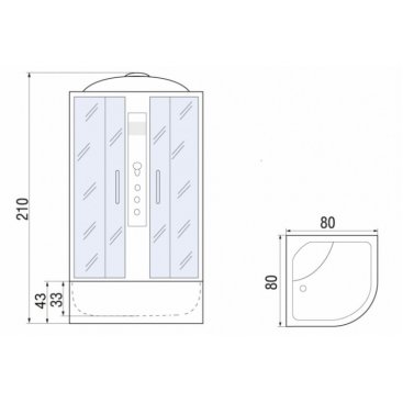 Душевая кабина River Dunay 80/43 МТ