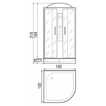 Душевая кабина River Dunay 100/24 МТ