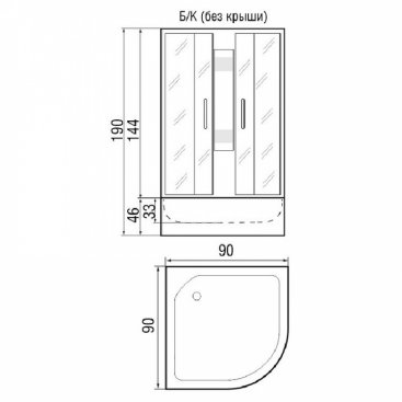Душевая кабина River Nara Б/К 90/44 МТ
