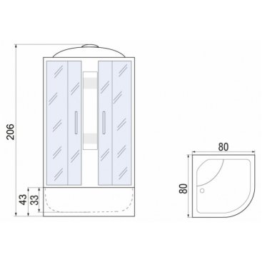 Душевая кабина River Nara 80/43 МТ